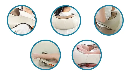 masseur cervical shiatsu pour différente zones du corps